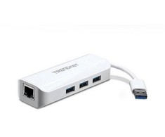HUB USB TRENDnet 1x RJ-45 + 3x USB-A 3.0 (TU3-ETGH3)
