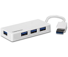 TRENDNET 4 prievadų didelės spartos USB 3.0 mini šakotuvas