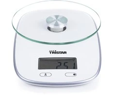 Virtuvinės svarstyklės Tristar | Kitchen scales | KW-2445 | Maximum weight (capacity) 5kg | Graduation 1 g | Ekranas type LCD | Baltas