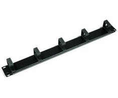 TRITON 19" įrišimo skydelis 1U 5x plastikinė rankena, juoda