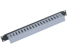 TRITON 19" įrišimo plokštė 1U vienpusė plastikinė juostelė, pilkai juoda