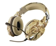 Žaidimų ausinės Trust GXT 322D Carus Desert Camo, Gelsvos, 22125