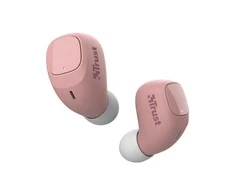 Belaidės TWS ausinės Trust Nika Compact Bluetooth, Rožinės, 23905