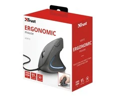 *Kompiuterio pelė Trust USB Verto, ergonomiška, juodos spalvos