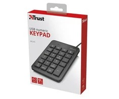 Klaviatūra Trust 22221 numeric keypad Nešiojamas kompiuteris/PC USB Juodas