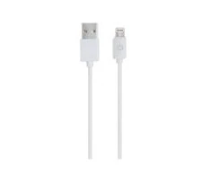 Kabelis USB Realpower USB-A - Lightning 1 m Baltas (255649)