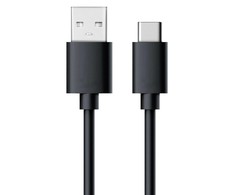 USB kabelis Realpower USB-A - USB-C 0,6 m Juodas (255650)