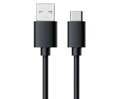 USB kabelis Realpower USB-A - USB-C 0,6 m Juodas (255650)