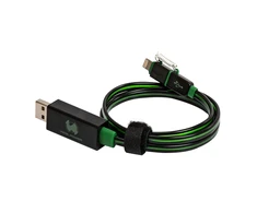 USB kabelis Realpower USB-A - mikroUSB 0, 75 m Žalia (185962)