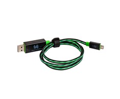 RealPower USB kabelis USB 2.0 USB-A - Micro-B 75 cm LED šviesa