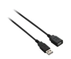 Kabelis USB V7 USB-A - USB-A 1.8 m Juodas (V7E2USB2EXT-1.8M)