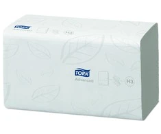 Popieriniai rankšluosčiai TORK Advanced ZZ Fold H3, 2 sl., 250 servetėlių, 24.8 x 23 cm, balta sp.