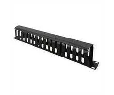 Value VALUE Organizator kabli + panel - front 19", 1U, 40 x 80 mm, juoda