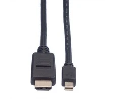 Kabelis Value Rodyti Port mini - juodasis HDMI 3m (11.99.5792)