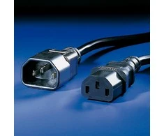 Value Vertė IEC maitinimo kabelis 1 m juoda (Maitinimo kabelio ilgintuvas IEC 60320 C14 iki IEC 60320 C13)