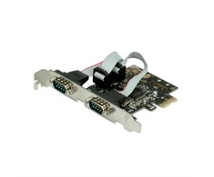 Vertė VALUE valdiklio PCI-Express kortelė, RS232 serijinė, D-Sub 9, 2 prievadai