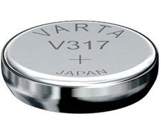 Varta-V317, Vienkartinė baterija, Sidabro oksidas (S), 1,55 V, 1 vnt., Hg (gyvsidabris), Sidabras