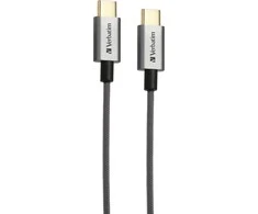 Kabelis USB Verbatim USB-C - USB-C 2 m Pilka (65054)