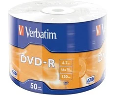 Verbatim 43788 neįrašytas DVD diskas 4,7 GB DVD-R 50 vnt