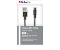 Verbatim 48863 USB kabelis 1 m USB A Micro-USB A Juoda