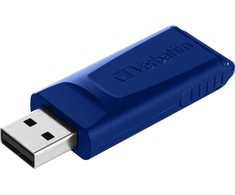 Verbatim USB atmintinė, USB 2.0, 32GB, Slider, mėlyna, raudona, 49327, USB A, usb su ištraukiama jungtimi. 2 vnt