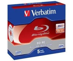 Verbatim (43615) BluRay BD-RE SL Verbatim 25GB, 2x 5 v/pak.