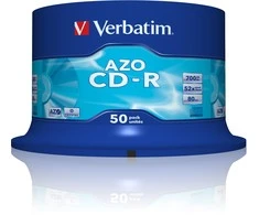 Verbatim CD-R AZO Crystal 0,7 GB, 52 x 50 Pakuotės velenas