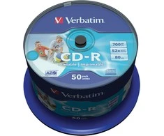 CD-R Verbatim [ brangakmenių dėklas 10 | 700 MB | 52x | Kristalas | DataLife+ AZO ]