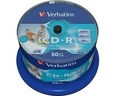 Verbatim CD-R AZO platus rašalinis spausdintuvas, spausdinamas be ID 700 MB 50 vnt