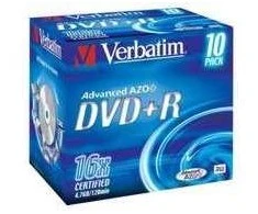 Verbatim 43508 neįrašytas DVD diskas 4,7 GB DVD+R 10 vnt