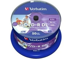 VERBATIM 25x DVD+R DL 8,5GB 8x Spindel platus spausdinimo paviršius