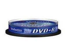 Verbatim DVD+R 4.7GB 16X 10pack AZO Matinis Sidabrinis cake box - 43498