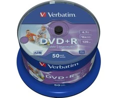 Verbatim DVD+R diskai, su spausdinamu paviršiumi, 50 vnt. x 4,7 GB