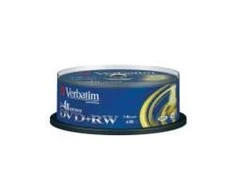 VERBATIM 25x DVD+RW SERL 4,7GB 4x Spindel matt sidabrinis paviršius