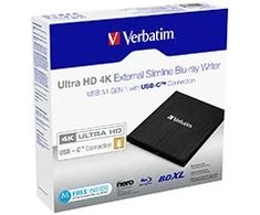 Verbatim 43888 optinių diskų įrenginys Juoda Blu-Ray DVD Combo