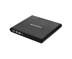 Išorinis otinis įrenginys Verbatim Slimline DVD USB2.0 juodos spalvos 53504