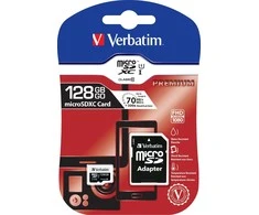 Atminties kortelė Verbatim Micro SDXC 128GB Class 10 su adapteriu