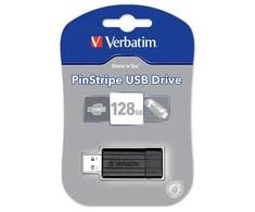 Verbatim PinStripe 128GB USB atmintukas USB A tipo 2.0 Juoda