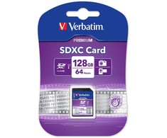 Atminties kortelė Verbatim Premium 128GB, 600x, SDXC UHS-I / V44025