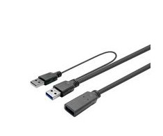 Kabelis USB VivoLink USB-A - USB-A 15 m Juodas (PROUSB3AAF15C)