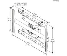 Laikiklis Vogels PFW6852 Ekranas Wall Mount turn &amp; tilt | Vogels