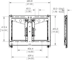 Laikiklis Vogel's PFW 6880 Videowall Pop-out - Flatscreen Priedas