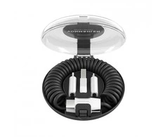 Kabelis USB Vonmählen USB-A + USB-C - USB-C + Lightning 0.75 m Juodas (ALC00001)