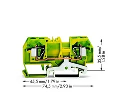 Wago 2-viela jungtis 6mm2 gelsvai žalia (282-907)