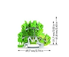 Wago CONNECTOR 2 STORE 2.5MM2 GELTONA/ŽALIA