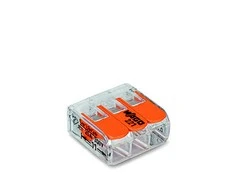 Laidų jungtis - 3 laidams - nuo 12AWG iki 24AWG - skaidrus korpusas - WAGO