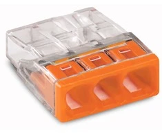 Jungtis 3x0.5-2.5mm oranžinė WAGO