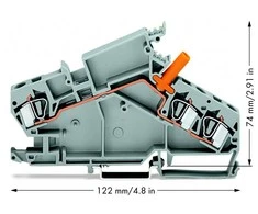 Wago JUNGTIS TRANS. 3 - TRANS. 6 MM2, SU IZOLIUOTU KIEŠTUKU