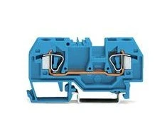 Wago 282-904 2 laidų šynų jungtis 6mm2 mėlyna 282-904