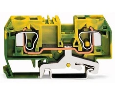 Wago 284-907 2 laidų jungtis 10mm2 geltona ir-žalia 284-907